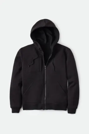 Abraham Sherpa Lined Full Zip - Black