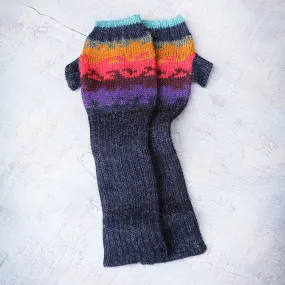 Andean Twilight Hand Crafted Alpaca Wool Gloves