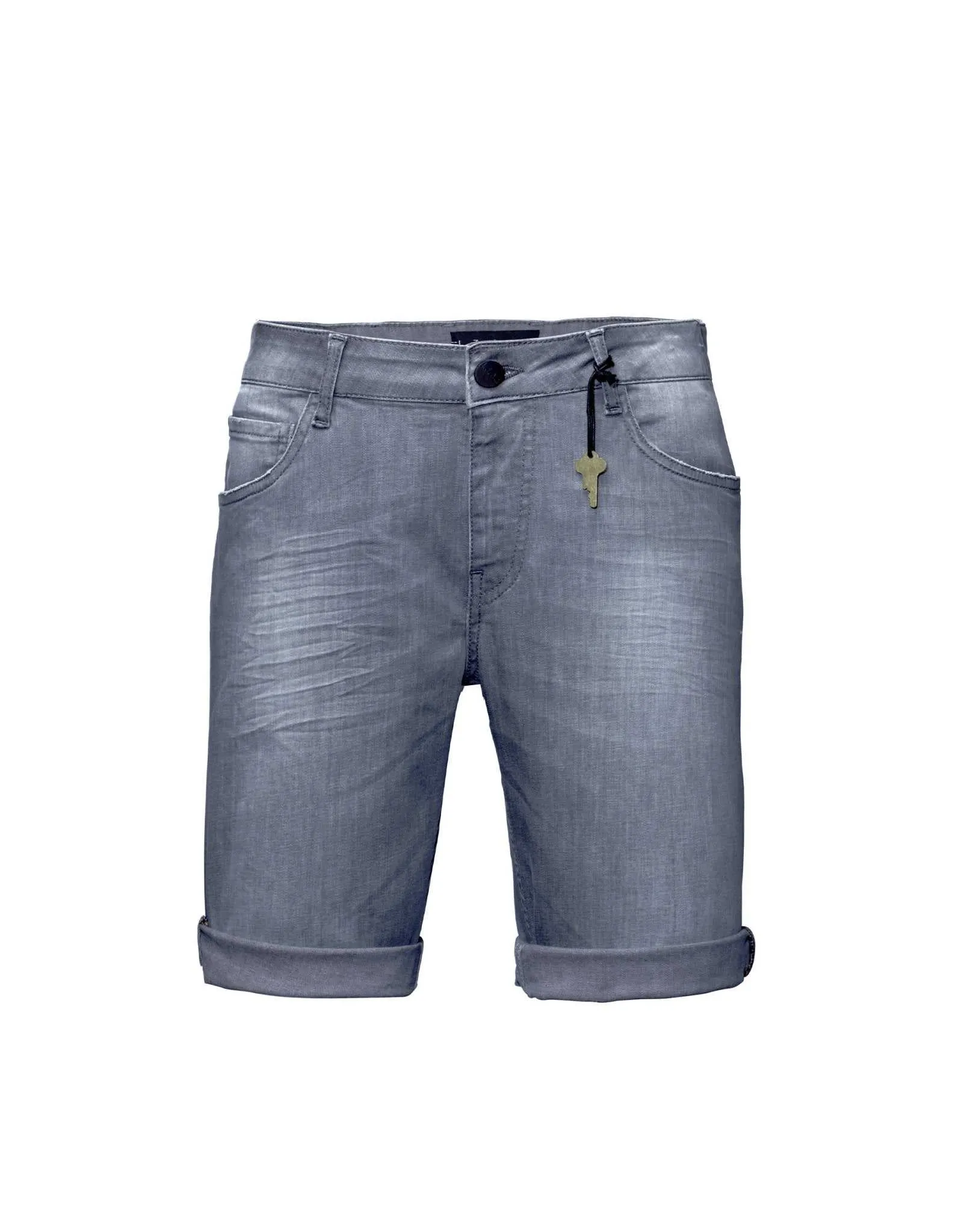 Bermuda slim en jean gris clair