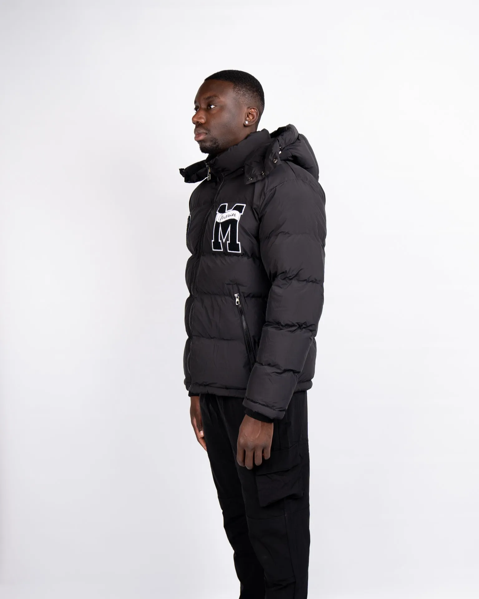 Black Mercier Academy Puffer Jacket