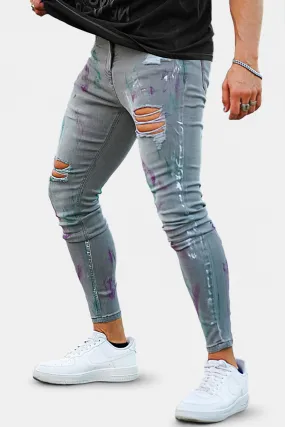 Buy $80 Free Shipping Paint Stretch Jean