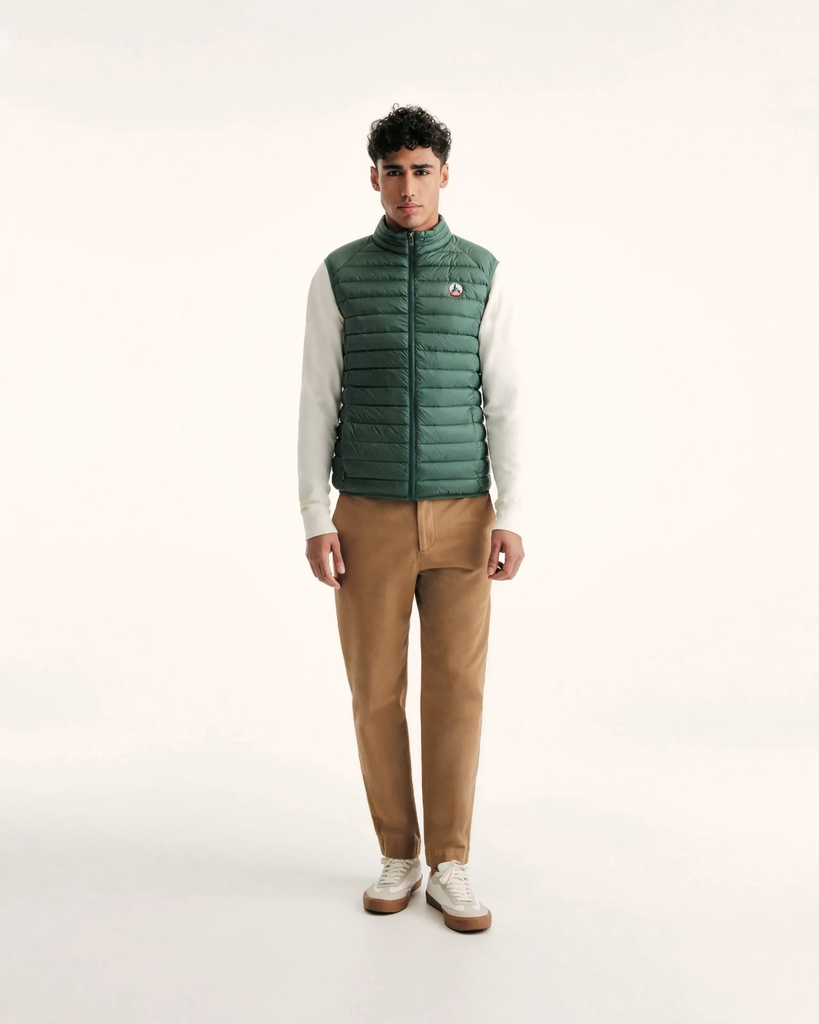 Celadon green Tom sleeveless puffer jacket