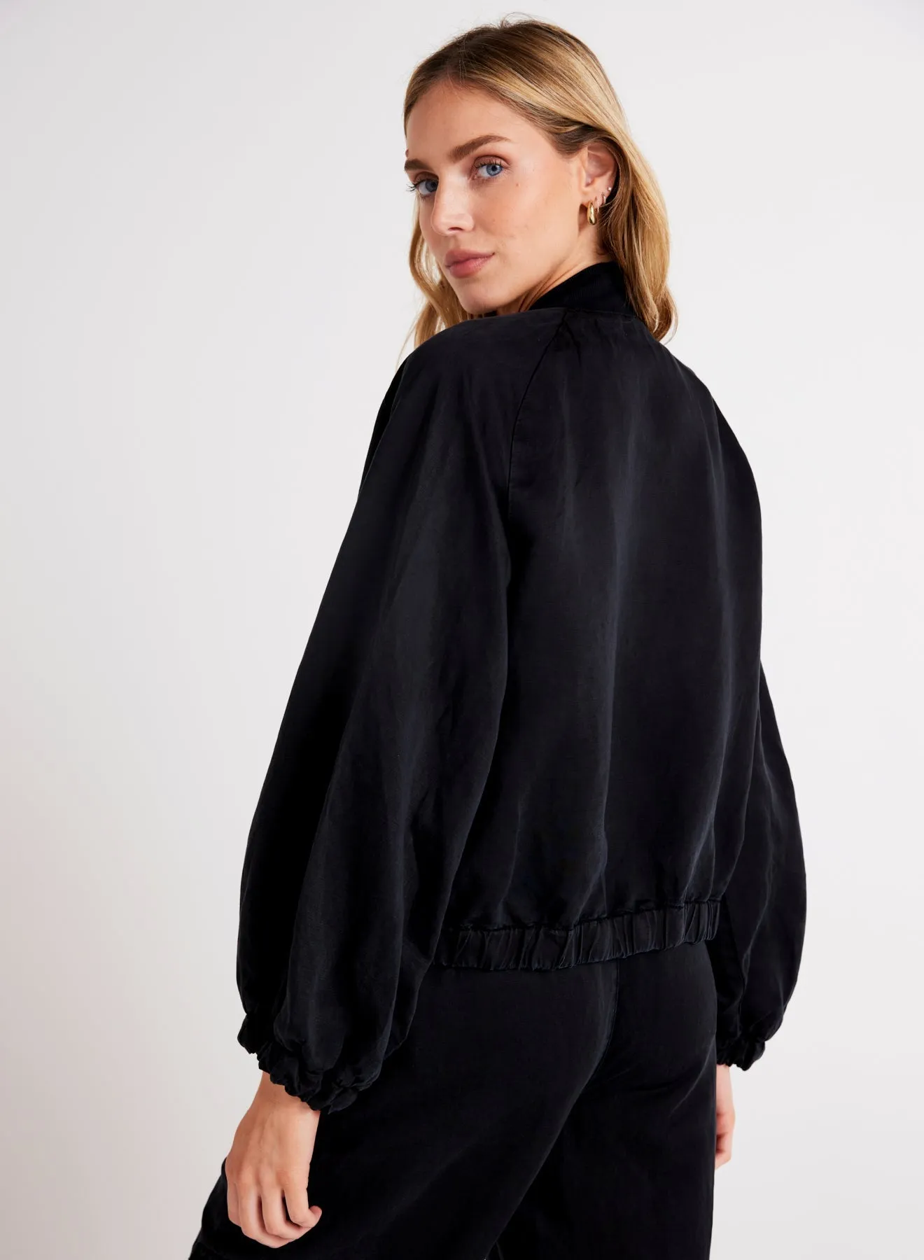 Chole Clean Bomber Jacket - Black