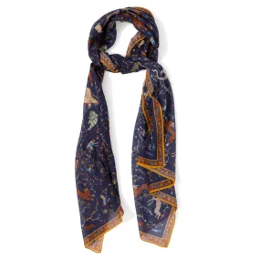 Cotton/Modal/Cashmere Mystic Animal Print Scarf