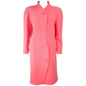 COURREGES Peach Coral Wool Coat Size 40