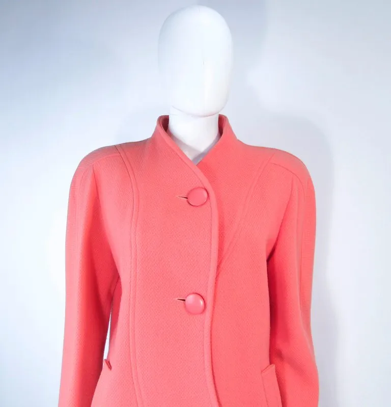 COURREGES Peach Coral Wool Coat Size 40