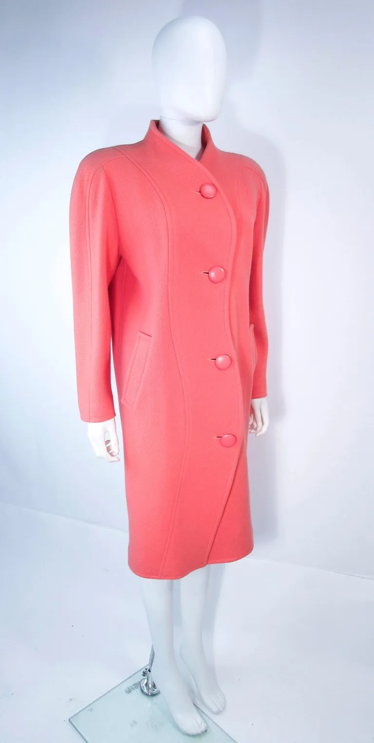 COURREGES Peach Coral Wool Coat Size 40