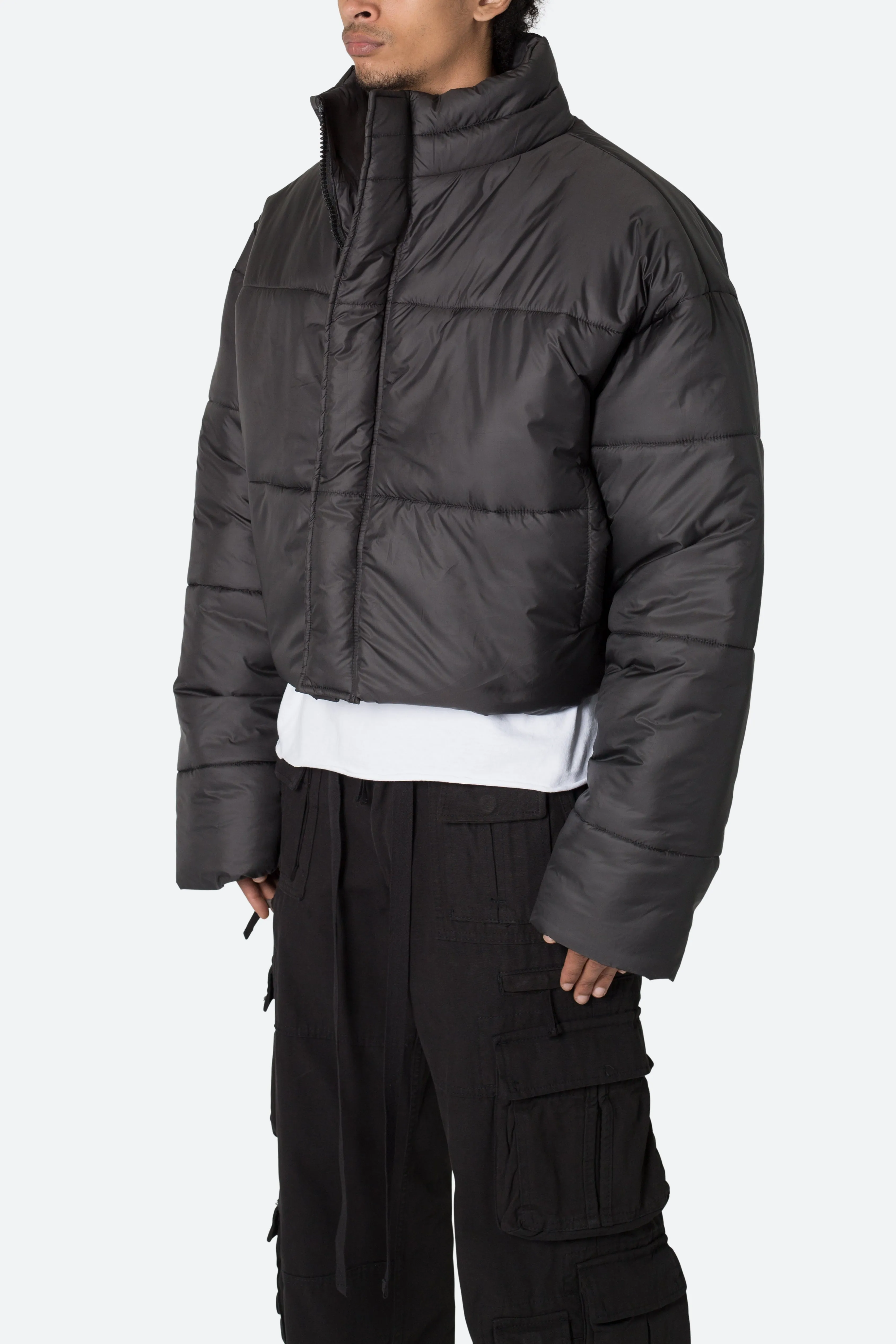 Cropped Puffer II Jacket - Black