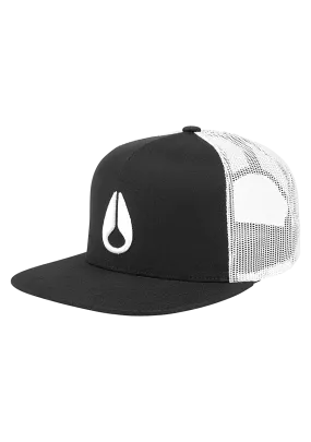 Deep Down Trucker Hat - Black / White / Black