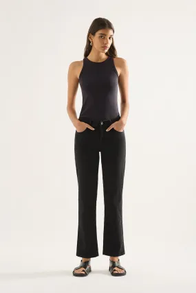 Elise Mid Straight Jean - Black