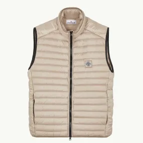 GILET PACKABLE NYLON DOWN COMPASS PATCH BEIGE 9278