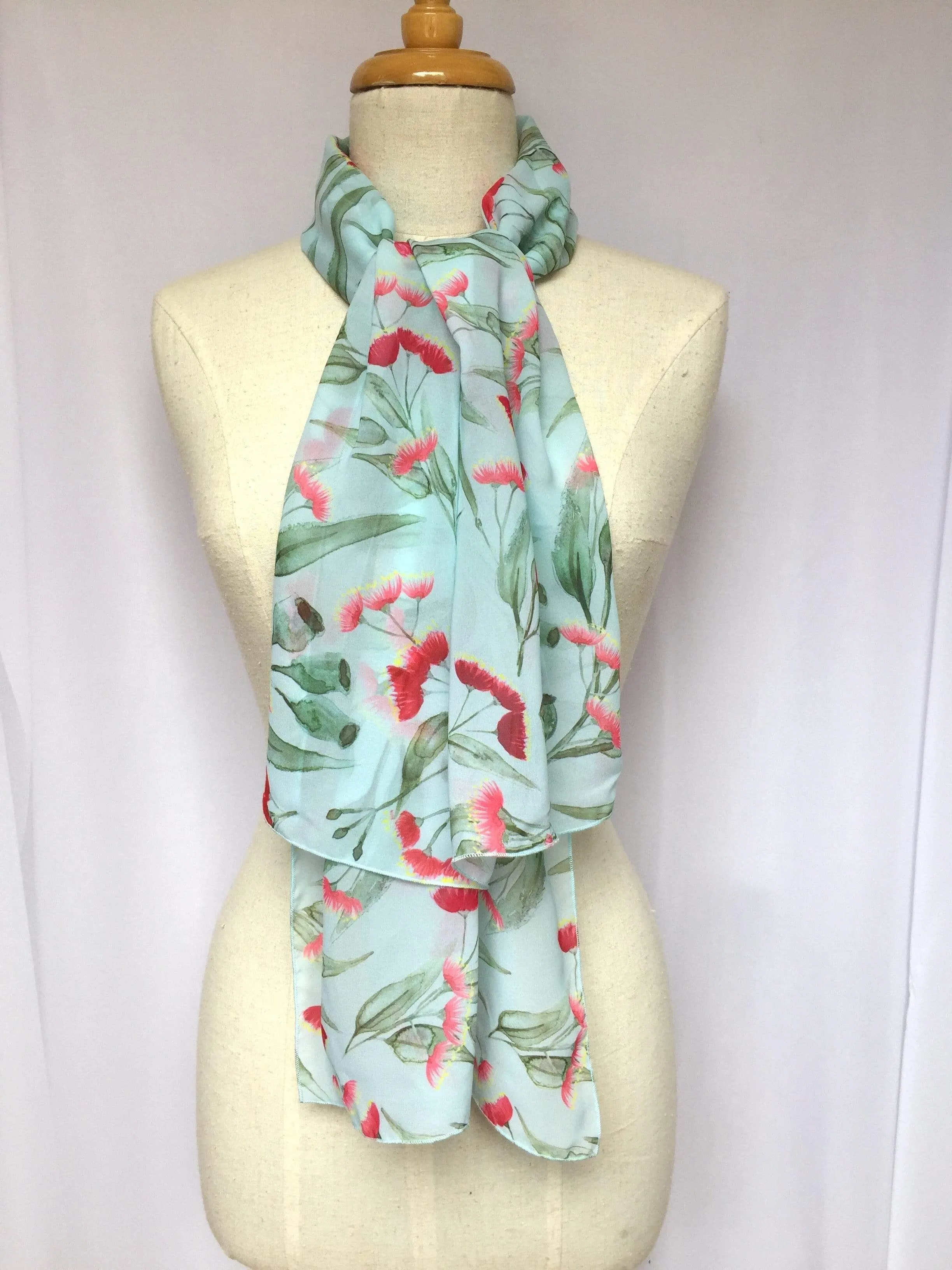 Gum Blossoms Scarf Mint