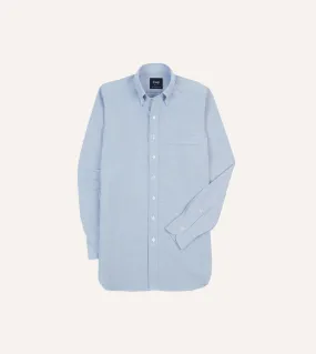 Ice Blue Cotton Oxford Cloth Button-Down Shirt