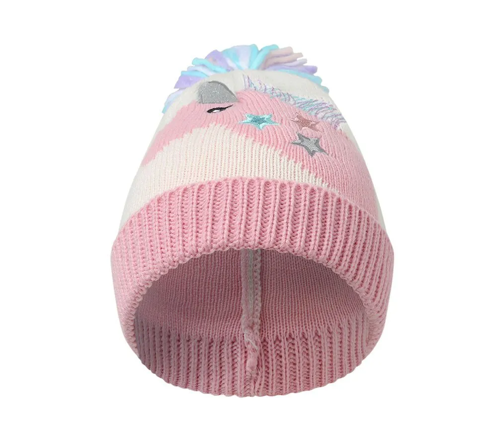 Kids Knit Unicorn Beanie & Gloves Set