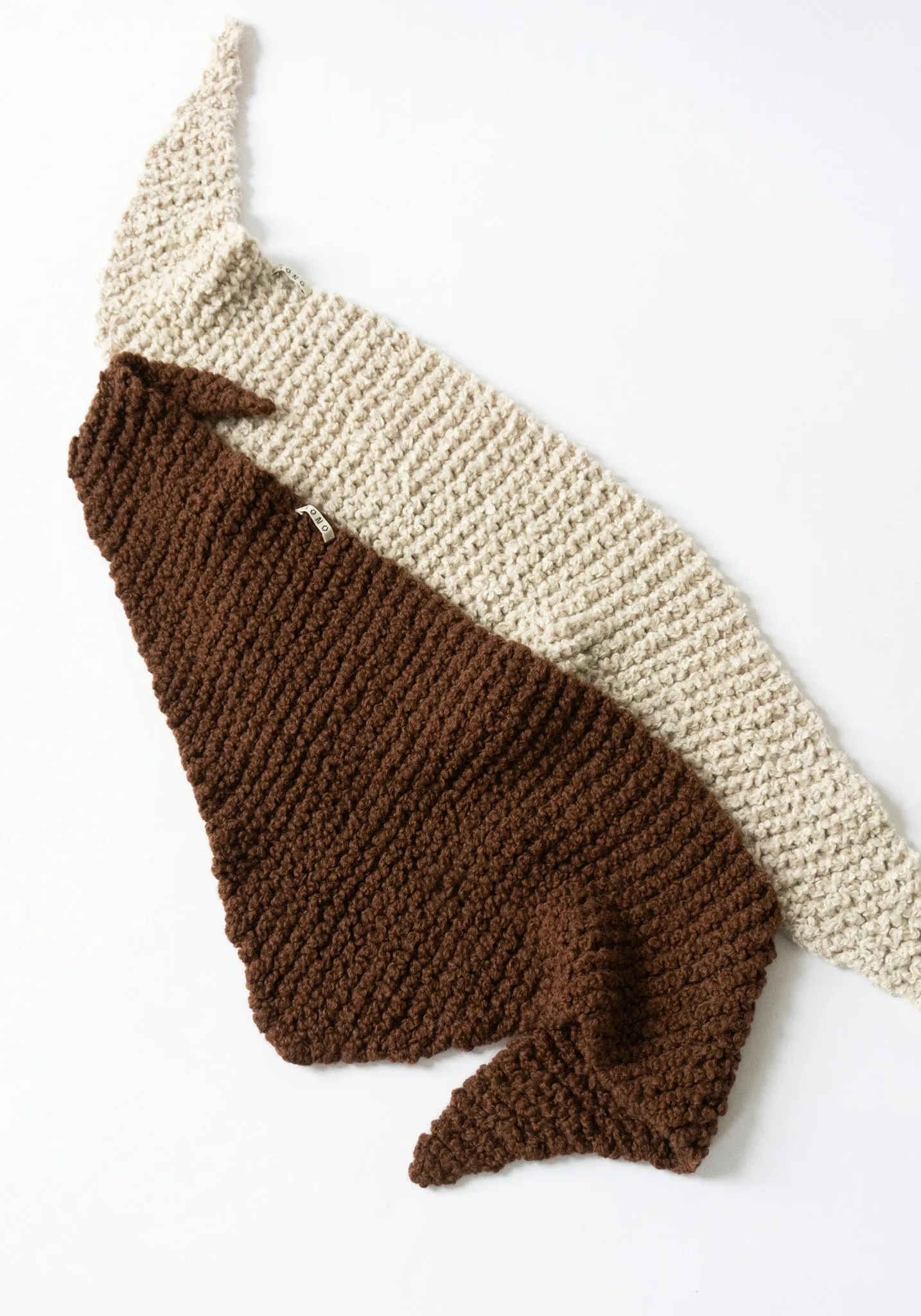 Knitted Safron Scarf in Cocoa