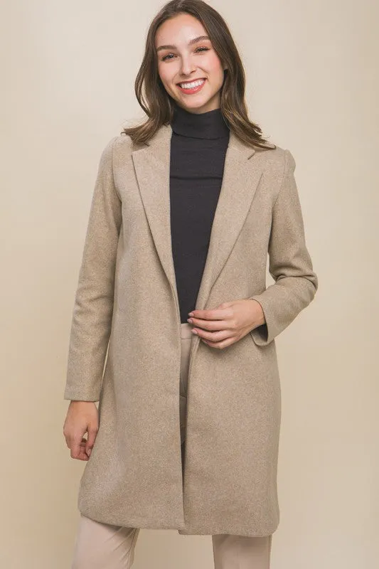 Lori JQ Fleece Long Line Coat S-XL