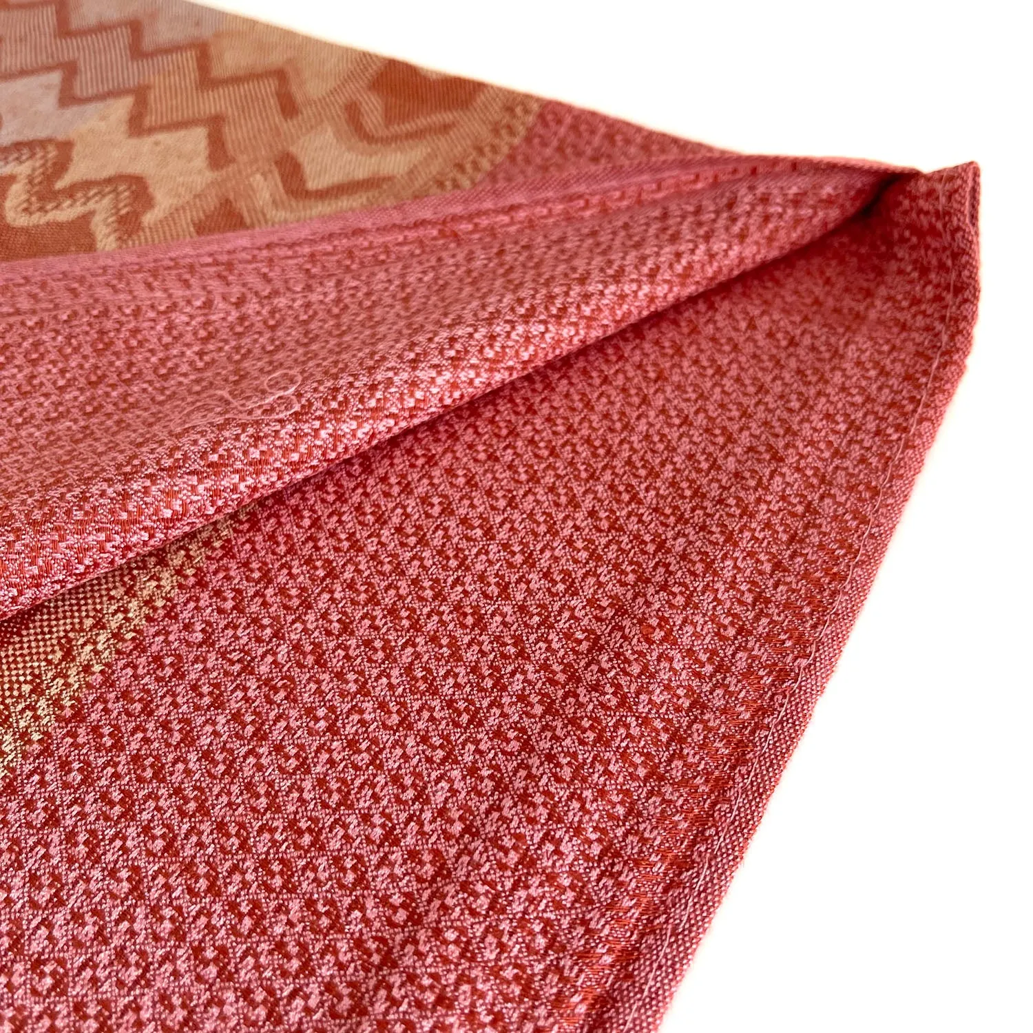 MULTICOLOUR PINK WAVE PRINT PASHMINA SHAWL SCARF