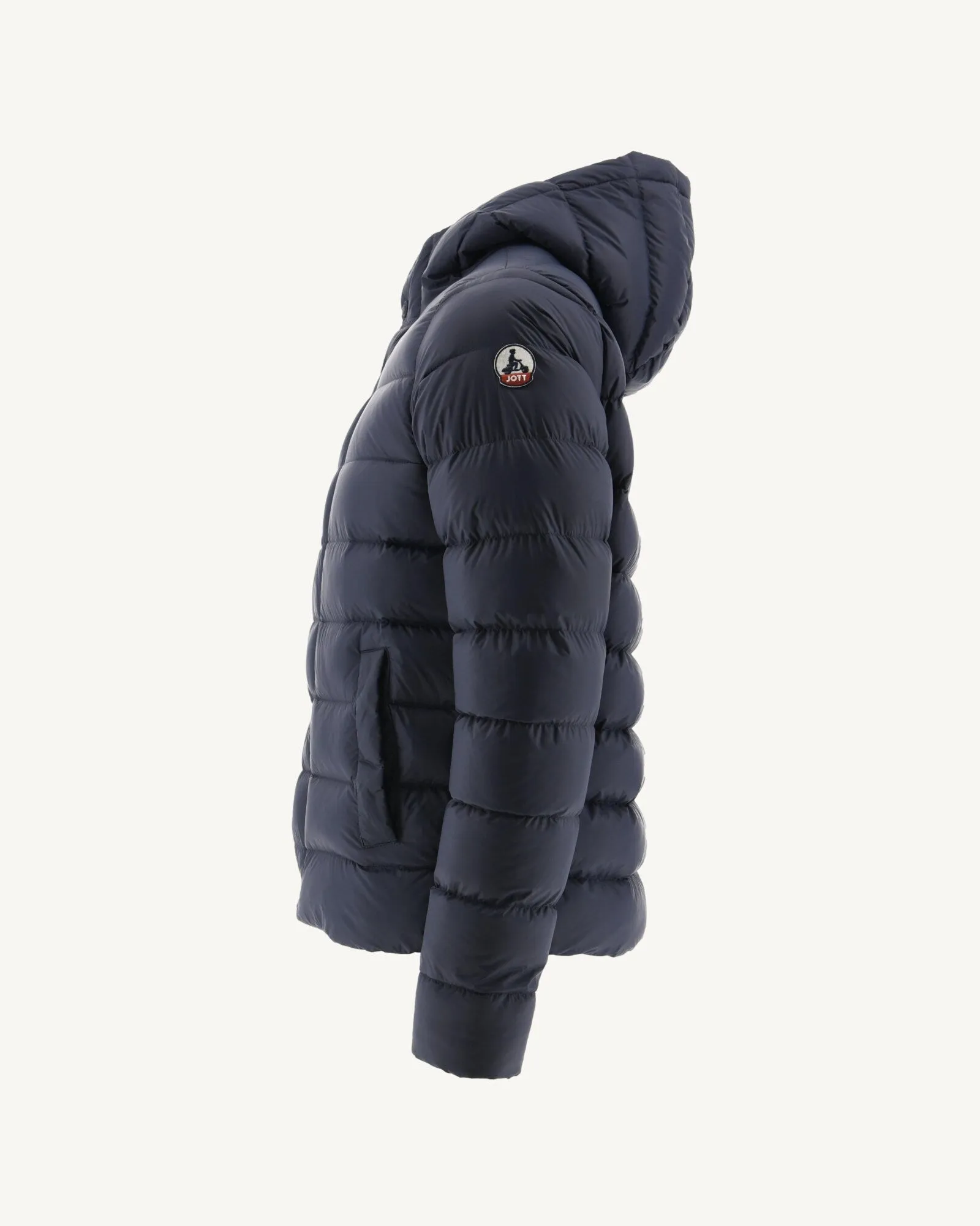 Navy Jorge hooded puffer jacket