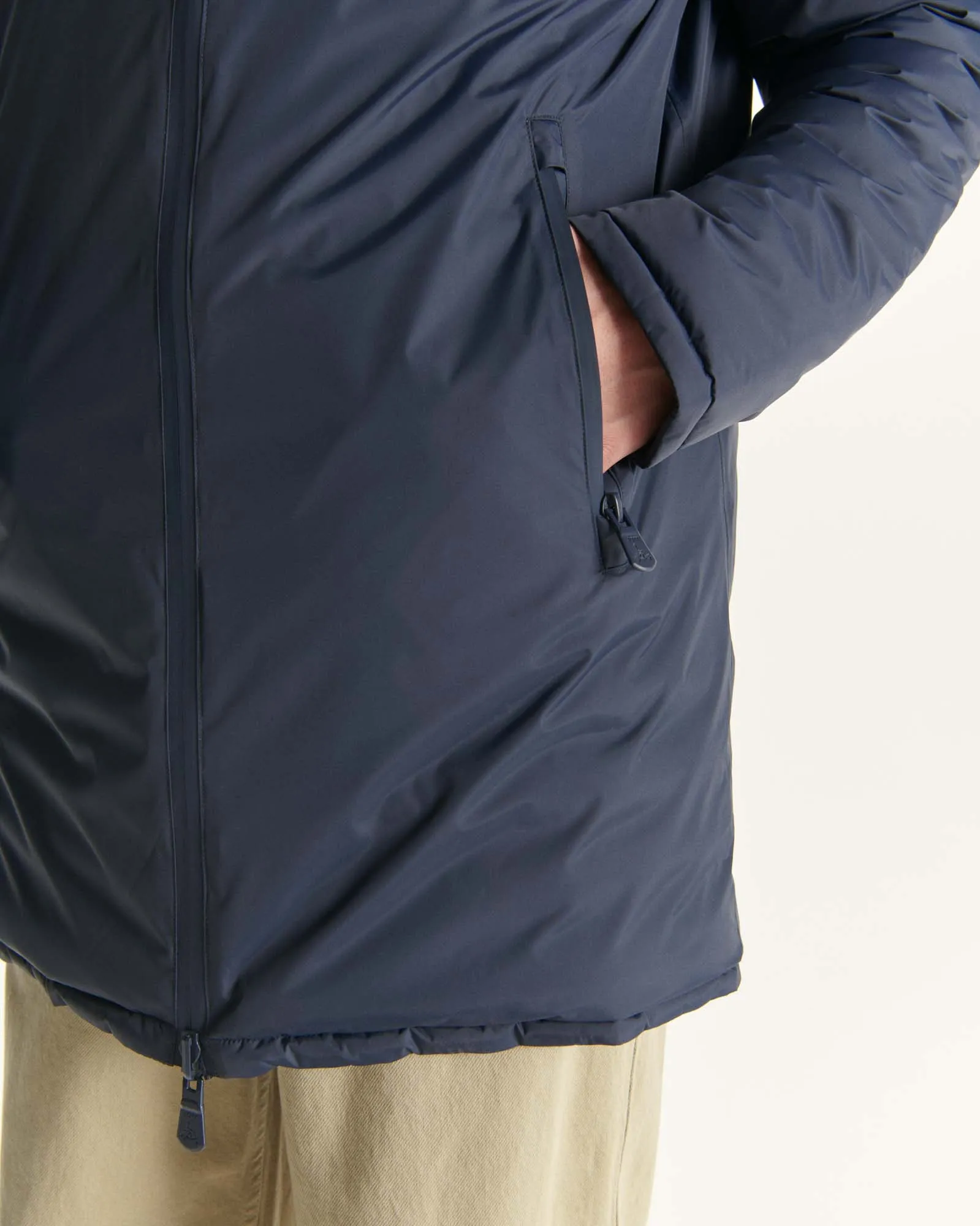 Navy Reversible light puffer jacket Amsterdam