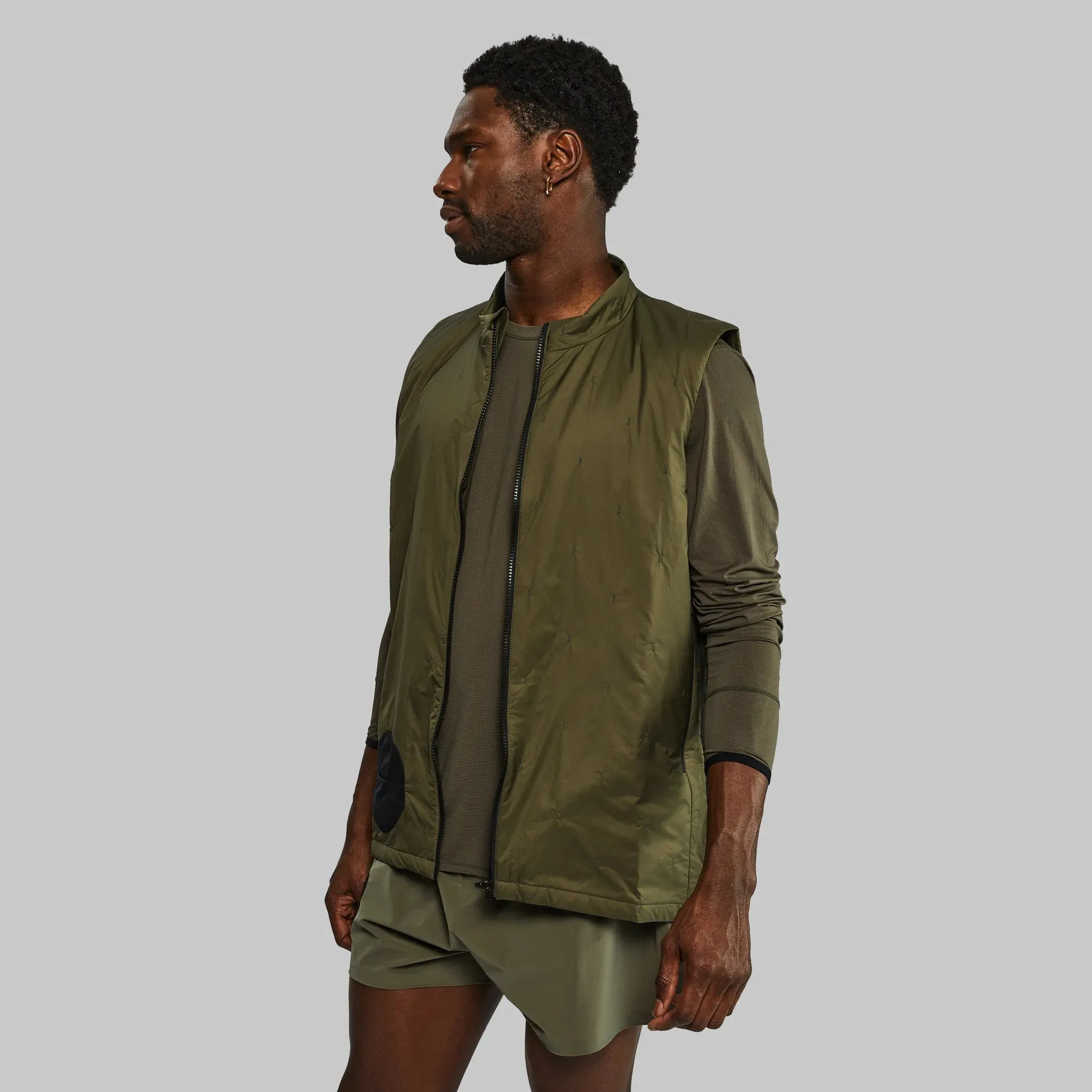 Race to Zero Puffer Vest. Khaki edition