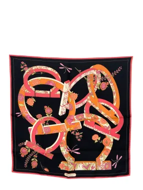 Salvatore Ferragamo Gancini Floral-Print Small Scarf