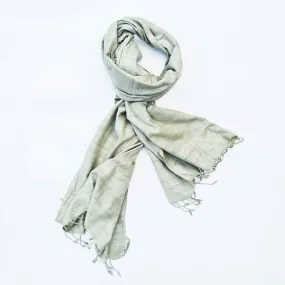 Stone Beige Handwoven Eri Silk Scarf