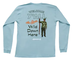 Wild Down Here Long Sleeve Pocket Tee