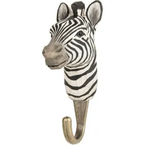 Wildlife Garden: Hook Hand Carved Zebra