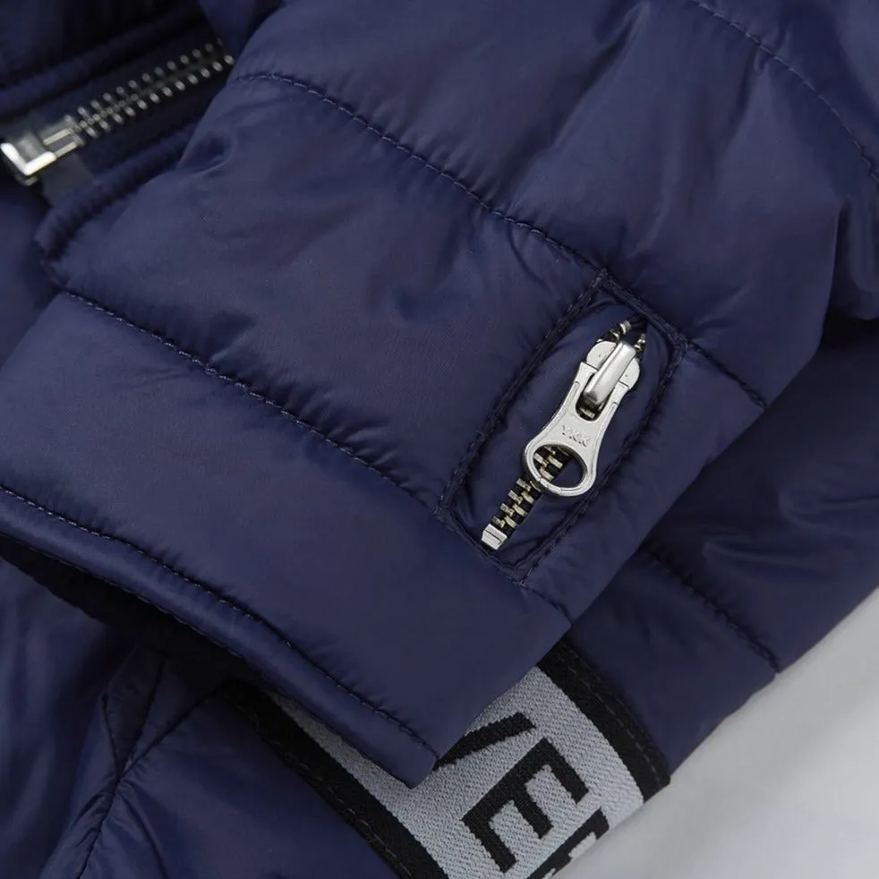 Zip Up Puffer Jacket (Navy)